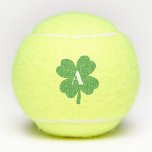 Balles De Tennis Motif irlandais Shamrock Monogramme