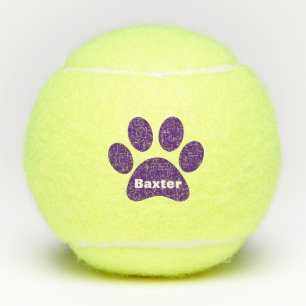 Balles De Tennis Nom de l'Empreinte de patte de chat de chien de co