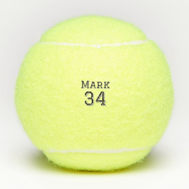 Balles De Tennis nom de l'équipe ajouter nom du joueur date sports  (Devant)