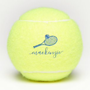 Balles De Tennis Nom de script élégant personnalisé Ballons de t