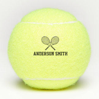 Balles De Tennis Nom de tennis personnalisé avec monogramme