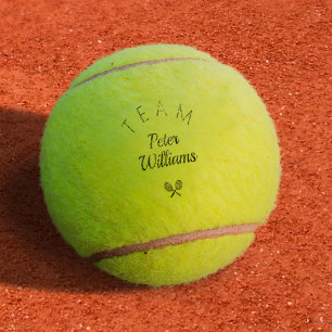Balles De Tennis Nom d'entraîneur personnalisé élégant