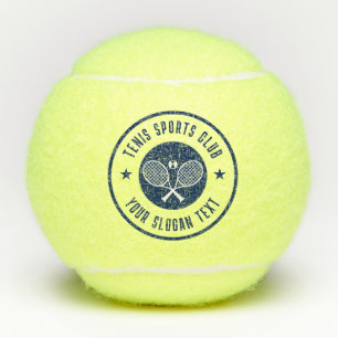 Balles De Tennis Nom du club de tennis blanc bleu marine