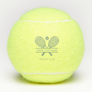 Balles De Tennis Nom du club de tennis sur gazon Motif de raquettes