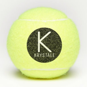 Balles De Tennis Nom du monogramme personnalisé Boules de tennis m