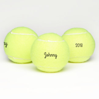 Balles De Tennis Nom et date faits sur commande simples des textes