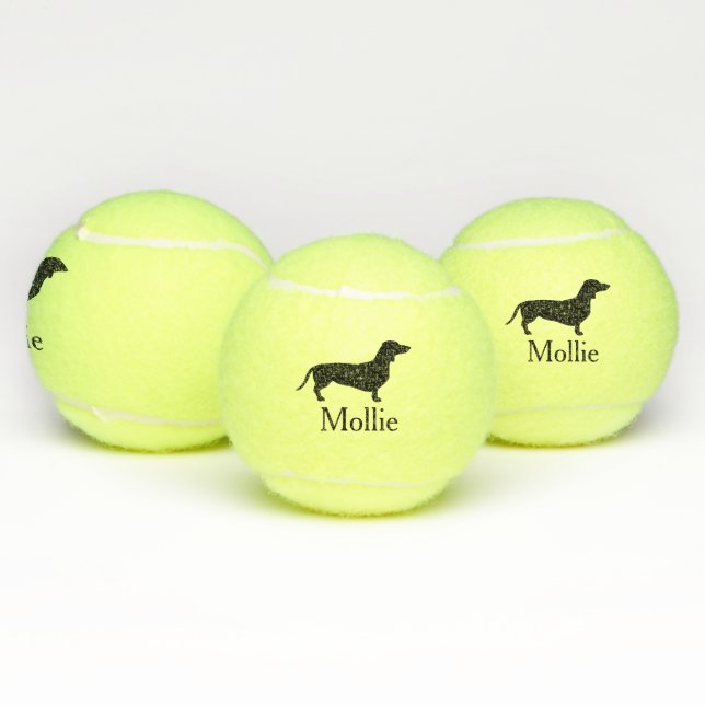 Balles De Tennis Nom noir de silhouette et d'animal familier de (Multiple)