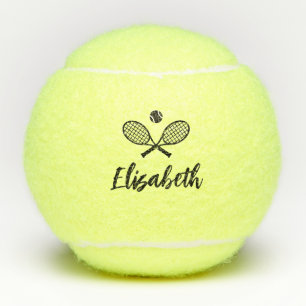 Balles De Tennis Nom personnalisé Écriture manuscrite moderne