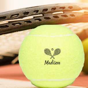 Balles De Tennis Nom personnalisé Joueur de tennis Monogramme