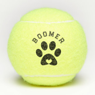 Balles De Tennis Nom personnalisé mignon Chien Chat Paw Toy Cadeau