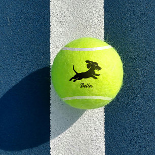 Balles De Tennis Nom personnalisé mignon Dachshund Wiener Dog Toy
