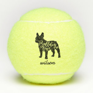Balles De Tennis Nom personnalisé mignon Français Bulldog Frenchie