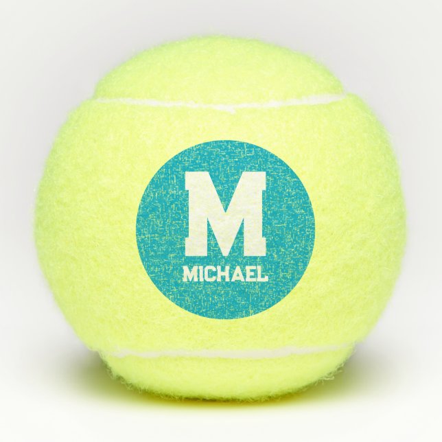 Balles De Tennis Nom personnalisé Monogramme (Devant)