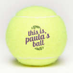 Balles De Tennis Nom personnalisé personnalisé personnalisé<br><div class="desc">Customisez des balles de tennis pour votre joueur de tennis dans votre vie ! Choisissez vos propres couleurs ou utilisez ce célèbre combiné vert et violet pour créer un cadeau formidable et réfléchi pour vous-même ou pour votre athlète favori. Besoin d'aide pour la personnalisation ? Envoyez-nous un courriel à hello@christiekelly.com...</div>