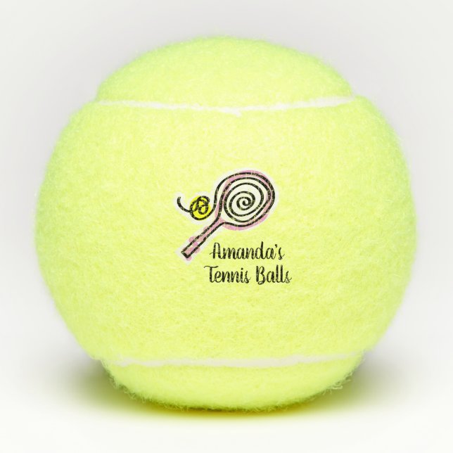 Balles de tennis nommées faites sur commande avec (Devant)