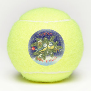 Balles De Tennis Oiseaux de Noël