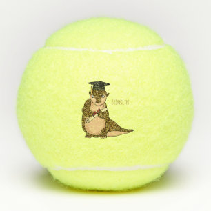 Balles De Tennis Pangolin mignon diplômé dessin animé