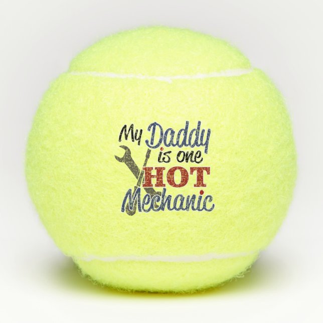 Balles De Tennis Papa Mécanicien Chaud (Devant)