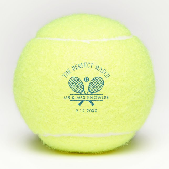 Balles De Tennis Parfait Match Mariage Moderne Favoriser (Devant)