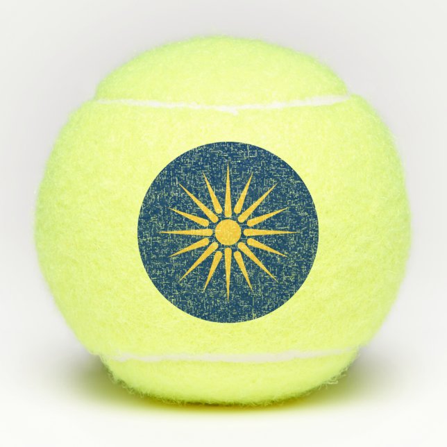 Balles De Tennis Patriotic Tennis Ball with Flag of Macedonia (Devant)