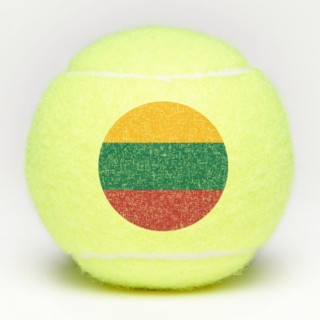Balles De Tennis pavillon lituanien (Devant)