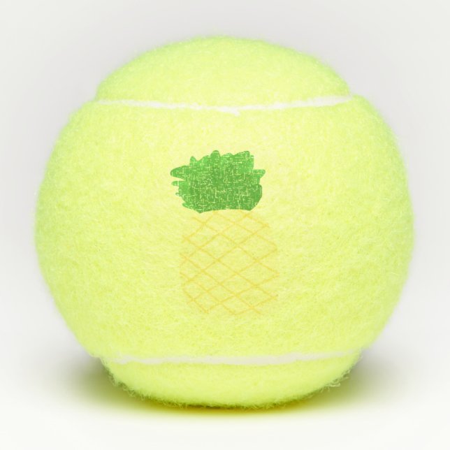 Balles De Tennis peinture à l'ananas (Devant)