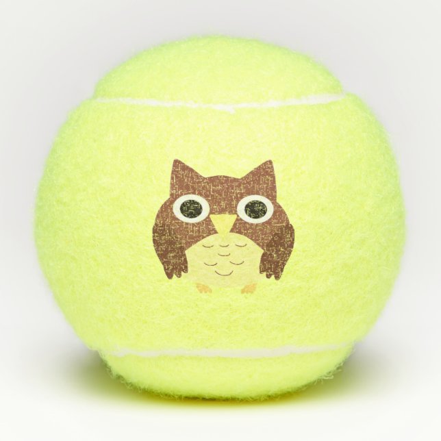 Balles De Tennis peinture de hibou (Devant)