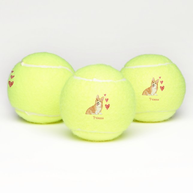 Balles De Tennis Pembroke Welsh Corgi Chien personnalisé (Multiple)