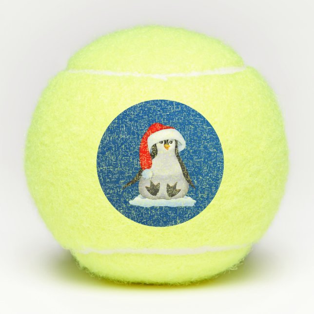 Balles De Tennis Penguin de Christmas (Devant)