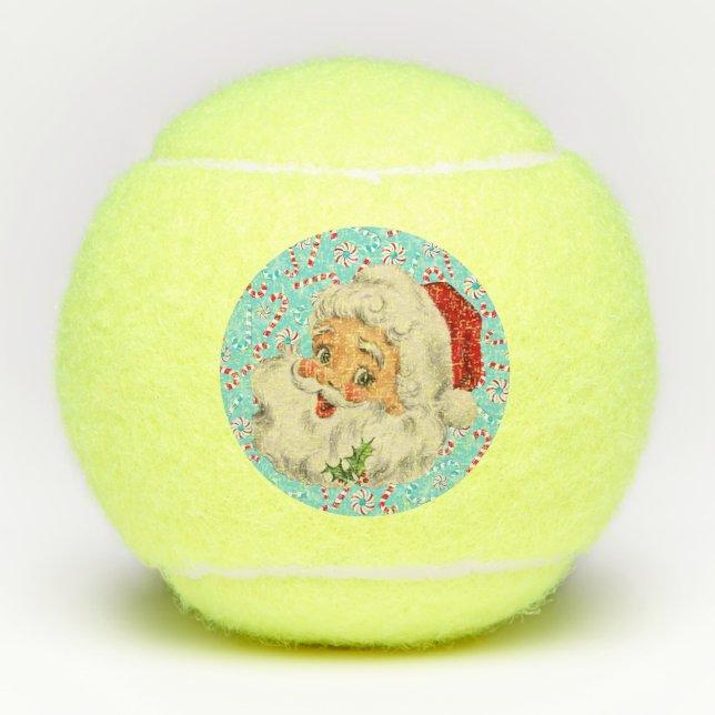 Balles De Tennis Père Noël avec des menthes poivrées (Devant)