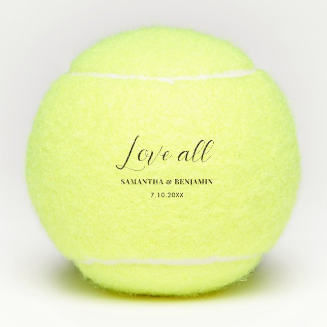 Balles De Tennis Personalized Love All Wedding Bridesmaid (Devant)