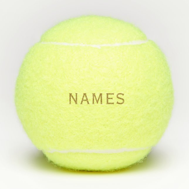 Balles De Tennis Personalized With Last Name or Nickname on Them (Devant)