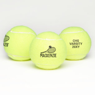 Balles De Tennis Personnalisé Nom en gras Boules de tennis personn
