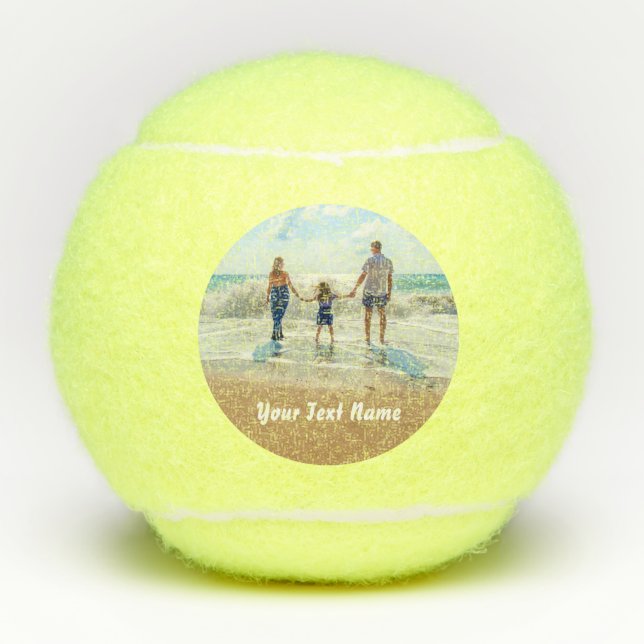 Balles De Tennis Personnalisé Votre Photo Tennis Balls Texte Person (Devant)