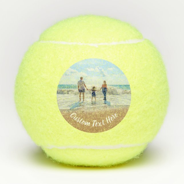 Balles De Tennis Personnalisez votre photo Tennis Balls Cadeau avec (Devant)