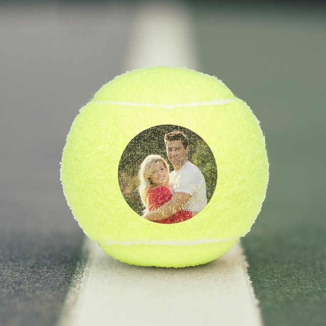 Balles De Tennis Photo de famille personnalisée Mariage Couple (Custom Personalized Wedding Couple Family Photo Tennis Balls)