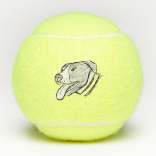 Balles De Tennis photo de pitbull dessiné à la main amateur de chie