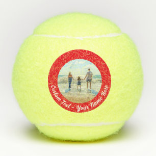 Balles De Tennis Photo personnalisée Texte Tennis Balls Votre photo