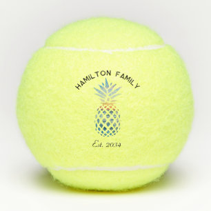 Balles De Tennis Pineappal Coastal Sunset Beach Family Swag
