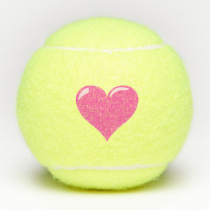 Balles De Tennis Pink Heart Tennis Balls Love Cadeau