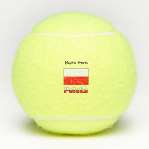 Balles De Tennis Pologne et drapeau polonais