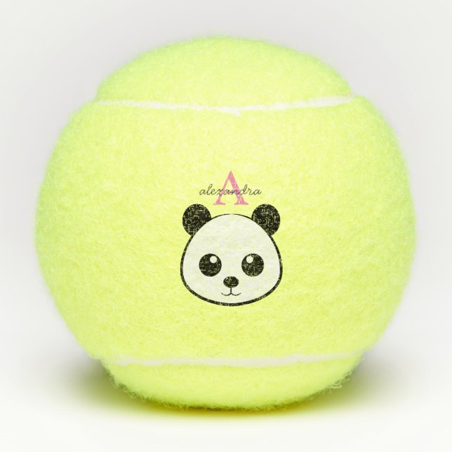 Balles De Tennis Porte-panda coutume Monogramme (Devant)