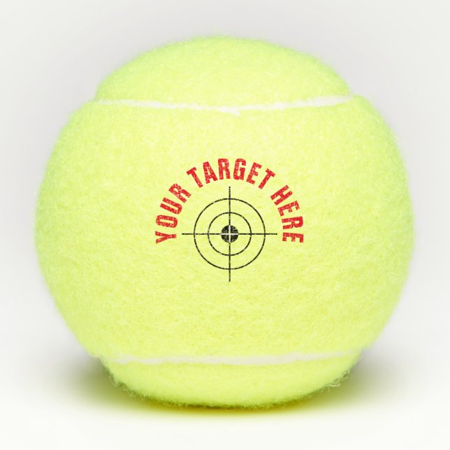 Balles De Tennis Pratique cible du logo crosshair transparent perso (Devant)