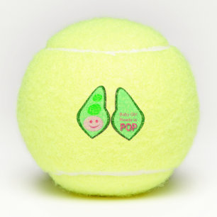 Balles De Tennis Prêt pour la pop bébé fille pois rose