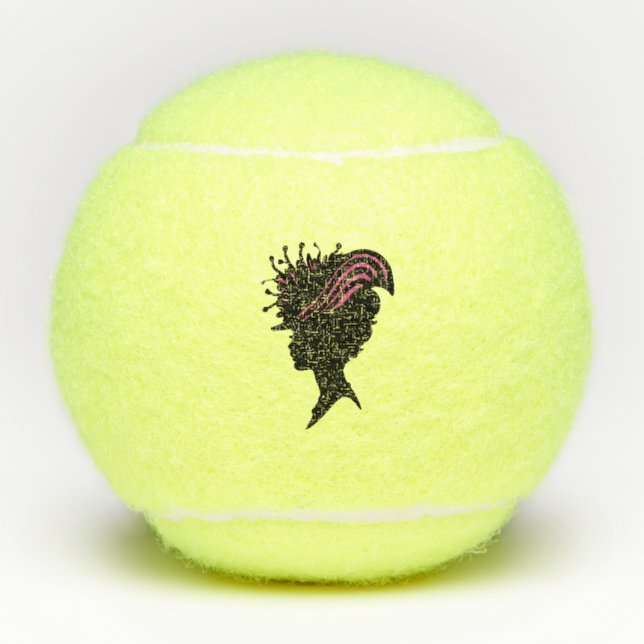 Balles De Tennis Profil latéral Buste de Victorian Lady Pink Casque (Devant)