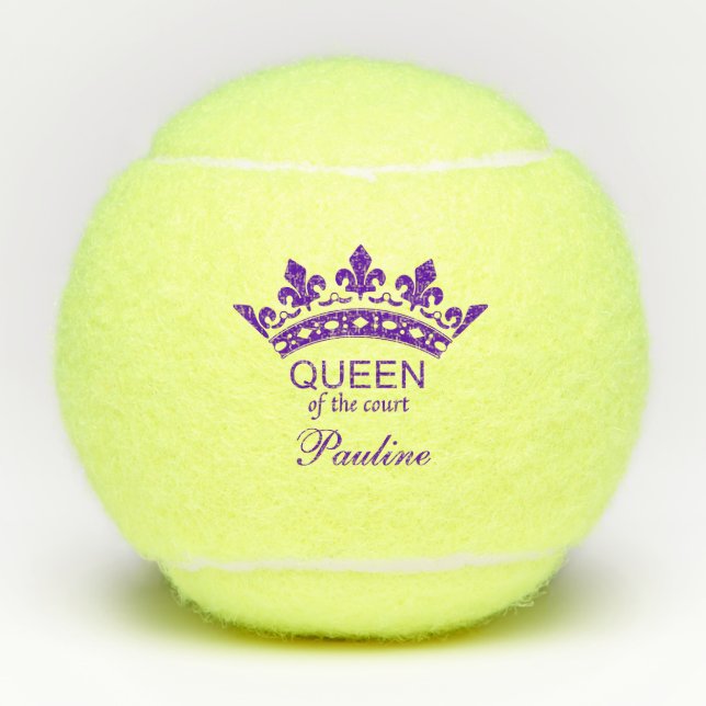 Balles De Tennis Queen of the Court Purple Tennis Balls (Devant)