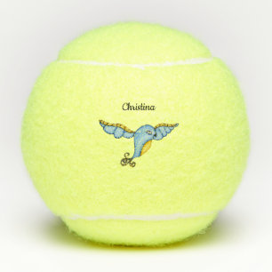 Balles De Tennis Queue blanche à rouleaux jaunes