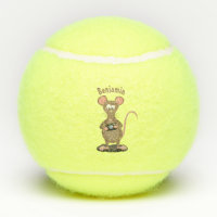 Balles De Tennis Rat drôle avec dessin animé de la caméra