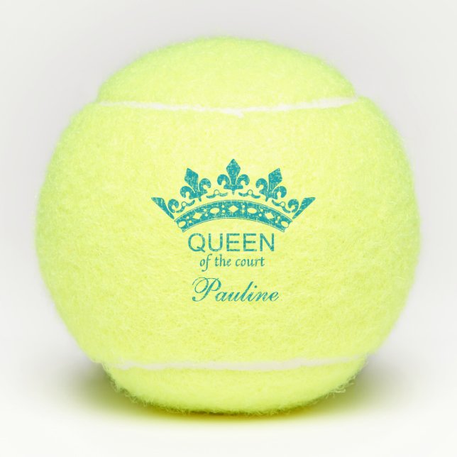 Balles De Tennis Reine personnalisée de terrain sarcelle (Devant)