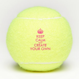 Balles De Tennis Restez calme et créez votre propre - rose